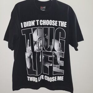 Y2K Pro Tag Heavy Wear Tupac Thug Life T-Shirt Men's Size Large